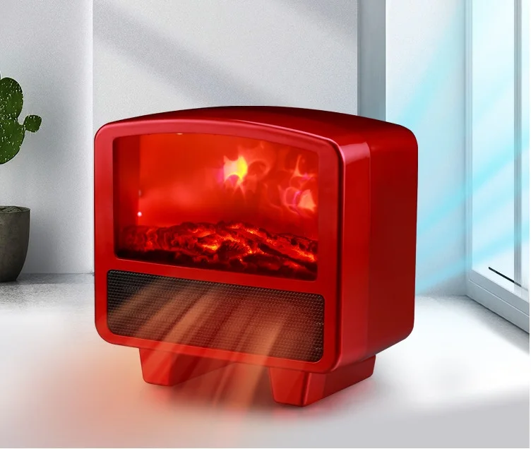 2019 Hot sale Mini Electric cross flow fan heater with Simulation fire Flame