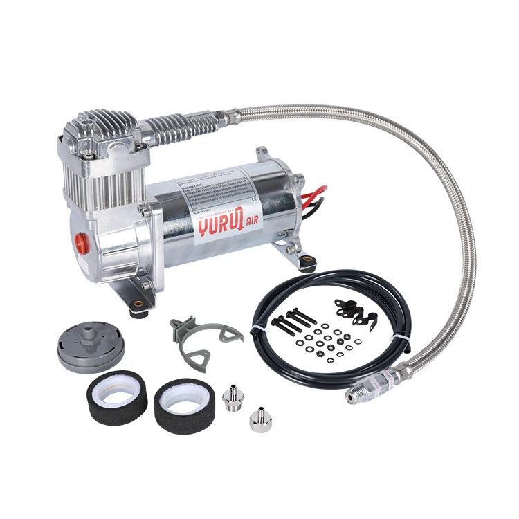 150Psi 32Amps DC12V Silver Safe Mental Automobile Air Ride Pump Air Compressor for Air Brake