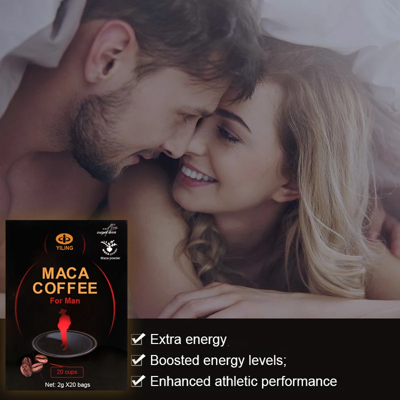 Yiling Maca Man Power Energy Instant Coffee Powder OEM Custom tongkat ali guarana maca coffee