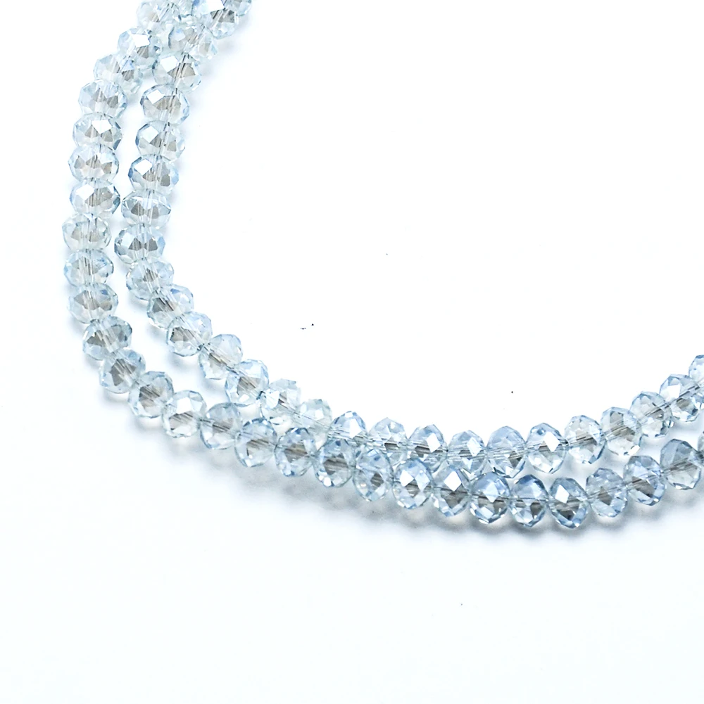 4x6mm Glass Beads Faceted Rondelle Beads for DIY Jewelry Making