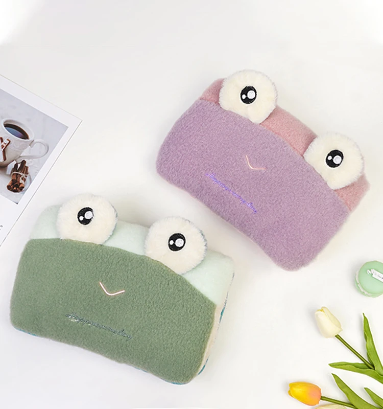 Lesheros Explosion-Proof Cute Cartoon Plush Hand Warmer Rechargeable Cartoon Electric Hot Water Bag