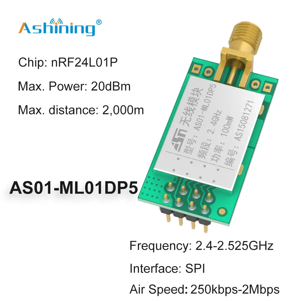 100mw spi controller nrf24l01 pa wireless 2.4ghz wireless transmitter receiver module