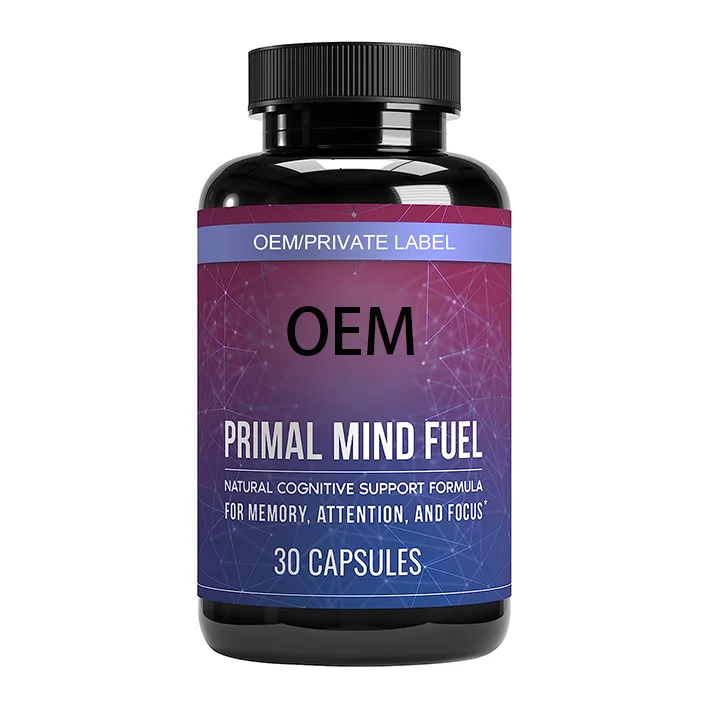 OEM Private Logo Brain Booster Brain Health Supplement Primal Mind Fuel Capsules for Adults Focus Clarity Memory
