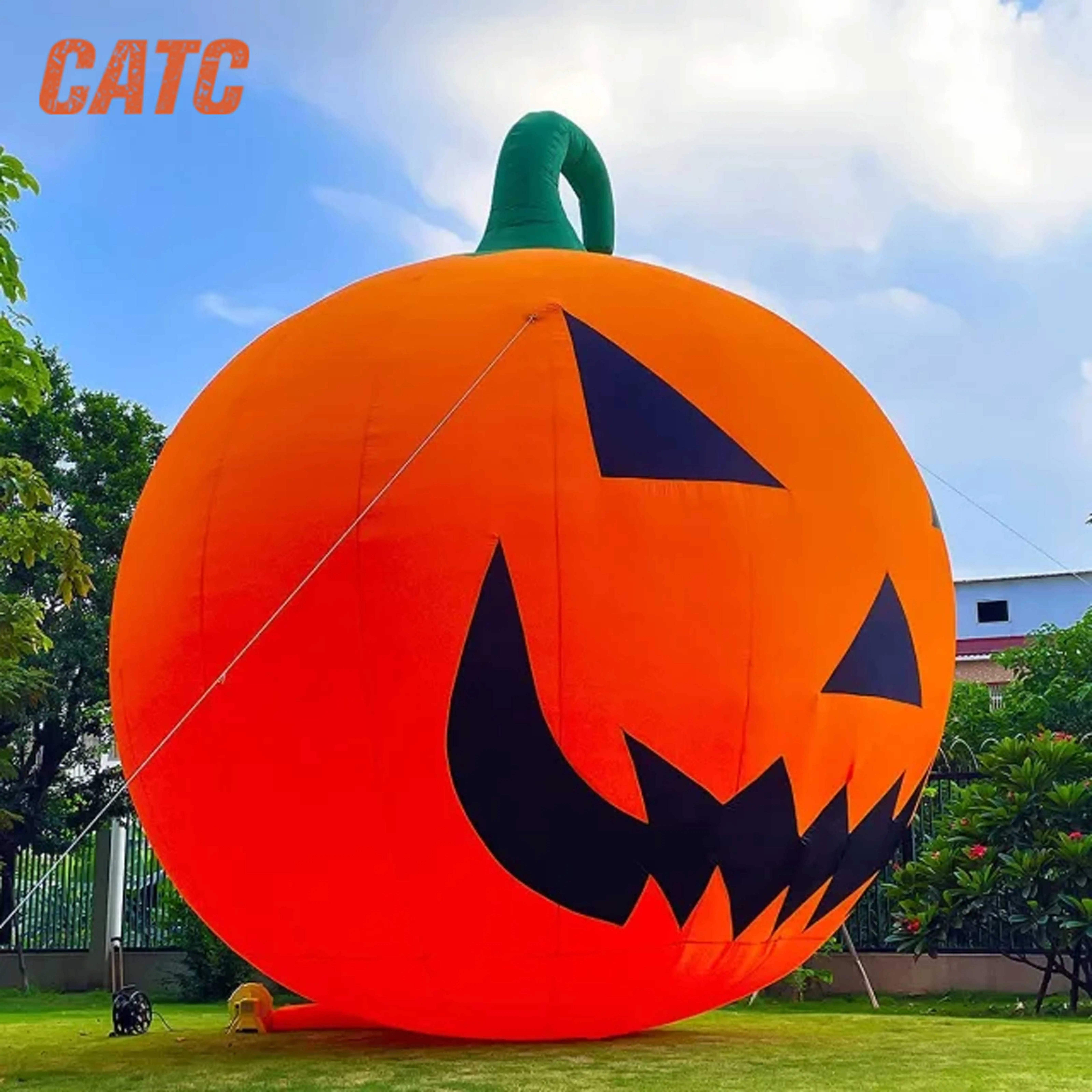 CATC Huge Custom Halloween Inflatable Pumpkin Head with Blower Halloween Party Decoration Inflatable Pumpkin