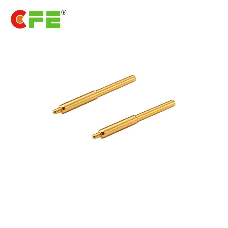 1A brass DIP gold plated spring contact through hole pogo pin