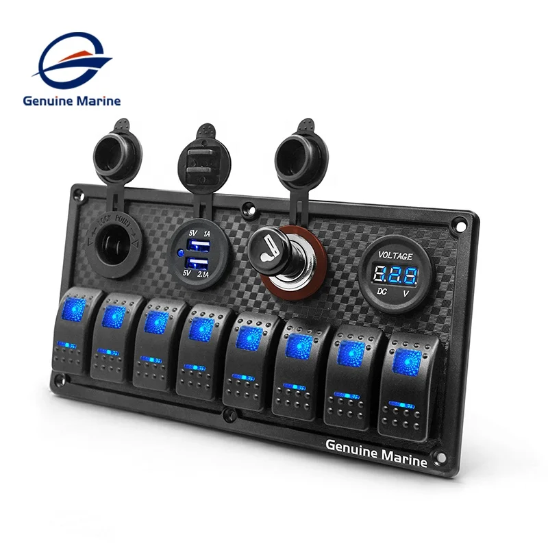 Genuine Marine Equipment RV Vehicle Boat DC 12V Switch Panel Ship Accessories Switch Control Panel Marine