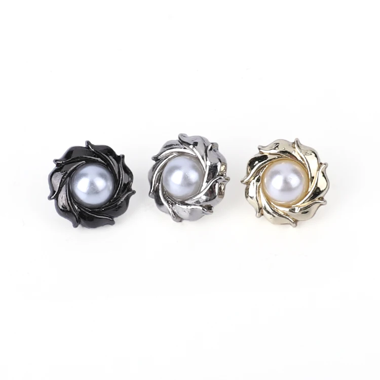 Ships within a week customization rhinestone loop shell blank gold custom 10 mm mother pearl buttons