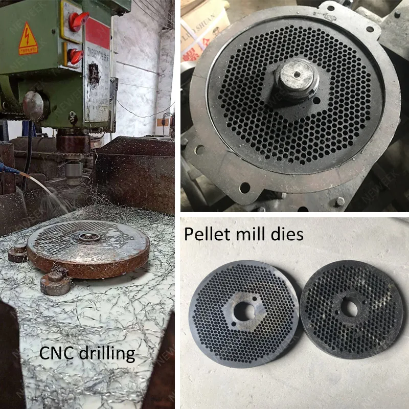 NEWEEK Single Phase 220v 110v Home Use 15HP diesel 6mm Biomass Sawdust Straw Fuel Wood Pellet Machine