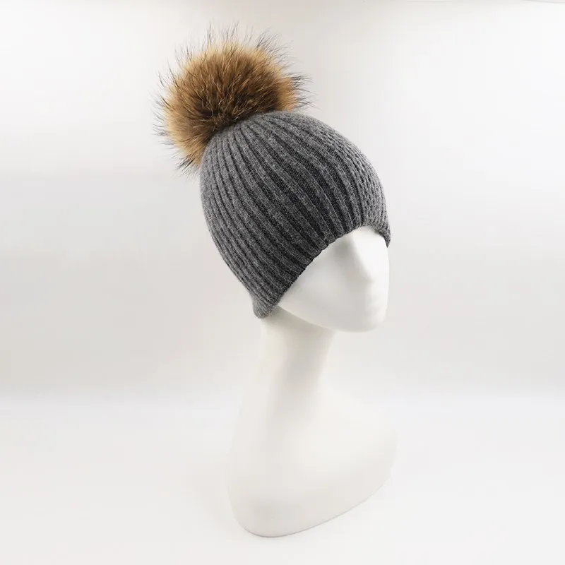 New joker hat womens knitted winter hat with pom warm hats