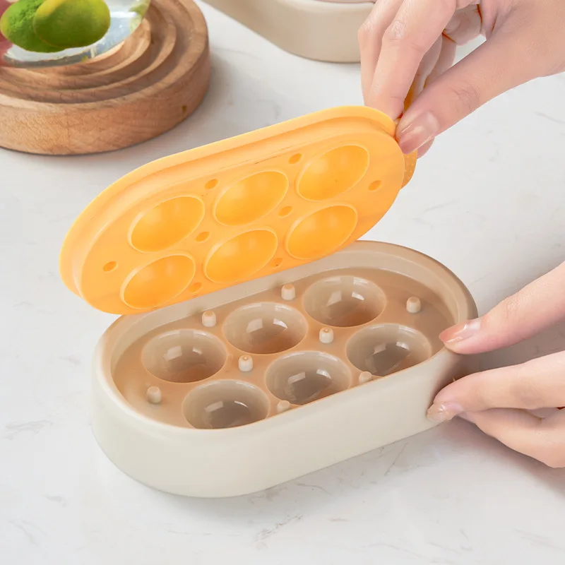 wholesale diamond plastic USA mini ice ball maker round silicone ice cube tray with container lid