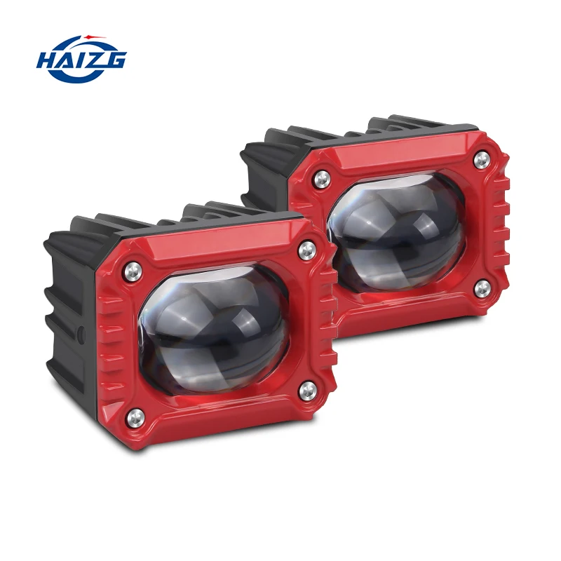 HAIZG the newest car led work lights led lens laser motorcycle headlight waterproof car accessories