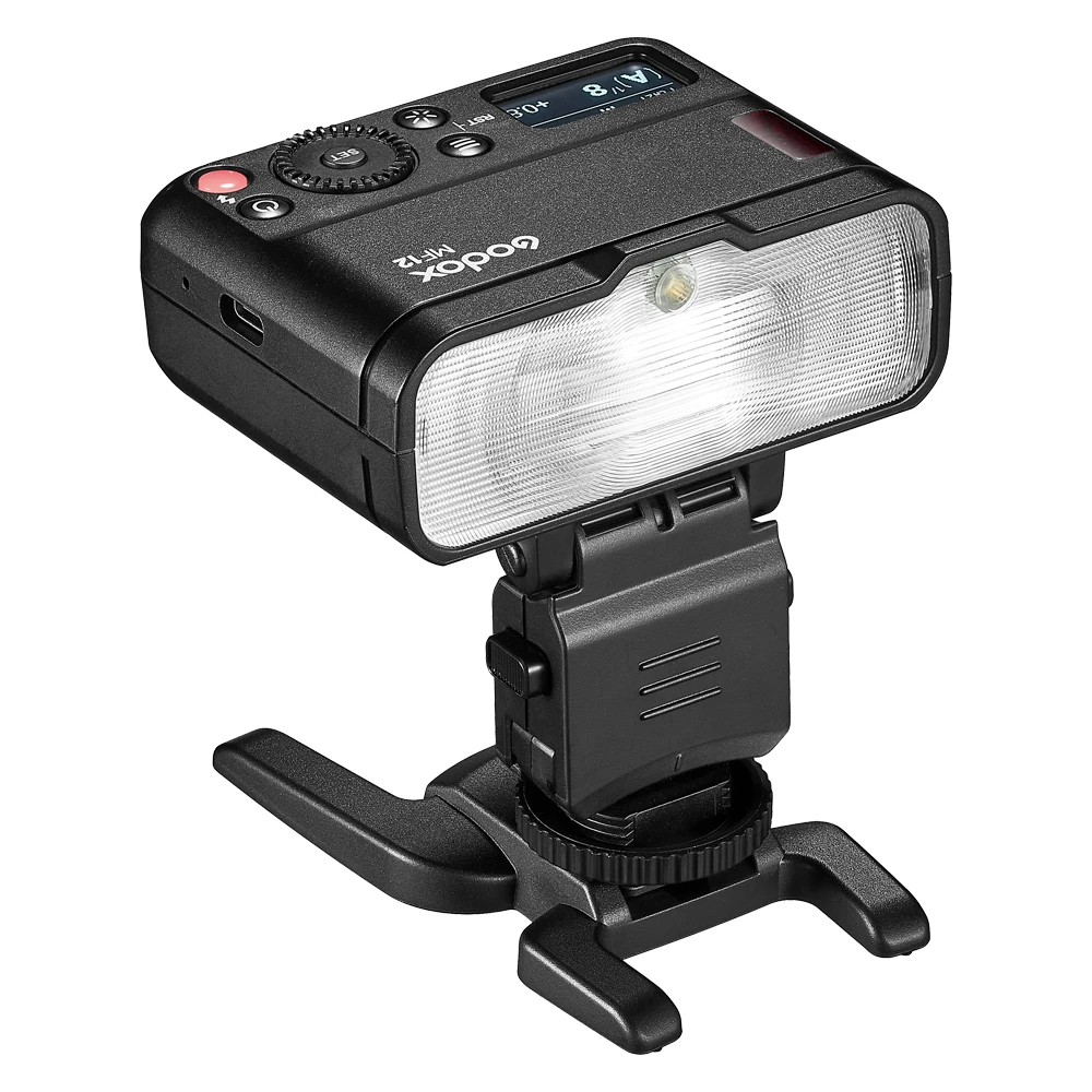 Godox MF12 Macro Mini Flash Speedlite built-in Godox X System TTL Flash + Color Filter Diffuser for Macro Shots