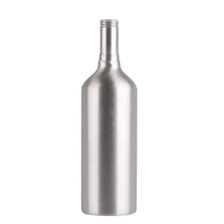 OEM Hot-selling Wine Bottle Shape Natural Silver Color 500ml Aluminum for Beverage and Cold Drink