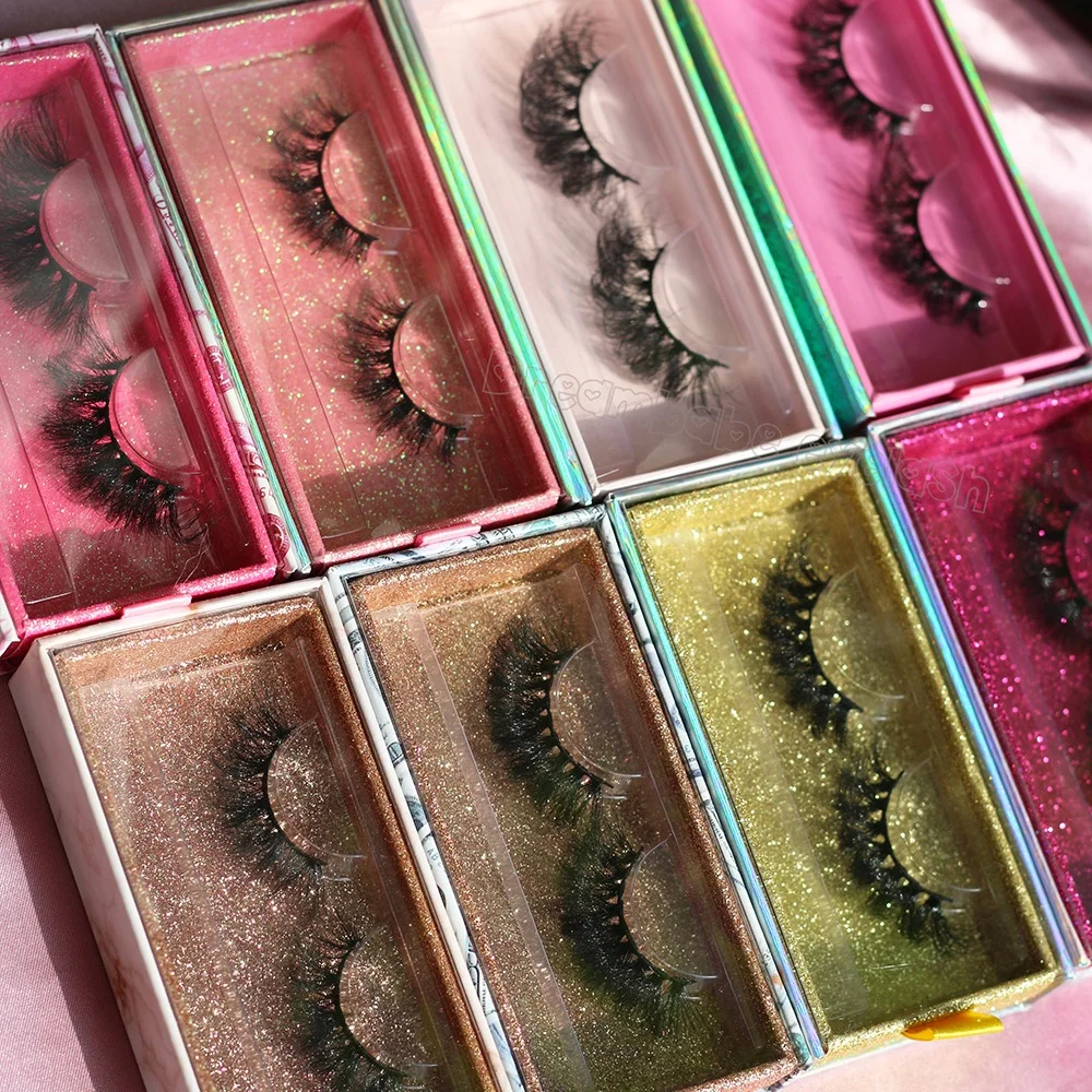 Customized Marble Magnetic Closure False Eyelash Packaging Box with Plastic Tray