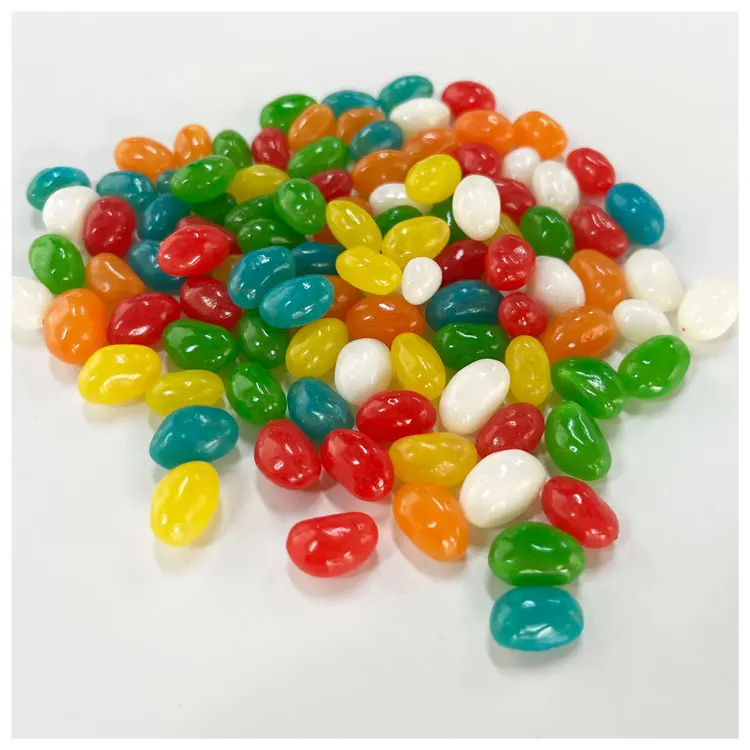 Chinese Natural Color Jelly Bean Ncnf Candy Halal Soft Beans Candy Sugar Coated Jelly Candy Sweet