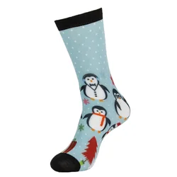 Wholesale Custom Logo Design New Style 3D printed Christmas Cartoon Tube Socks Winter Halloween Christmas socks women