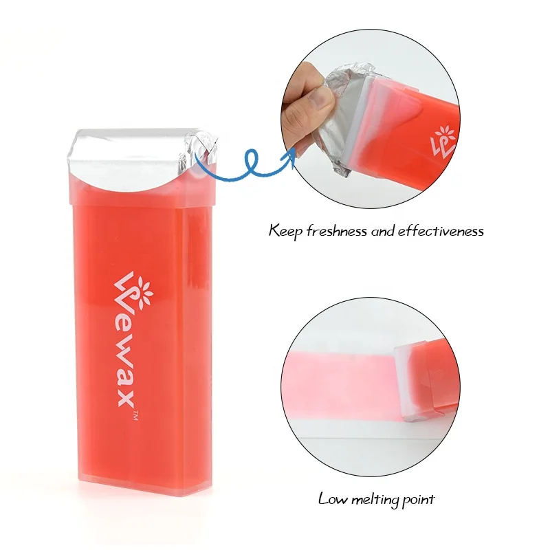 Best Selling Low Temperature 100ml Professional Honey Wax Roll On Water Soluble Body Wax Soft Cartridge 16 Flavor Wax Kits