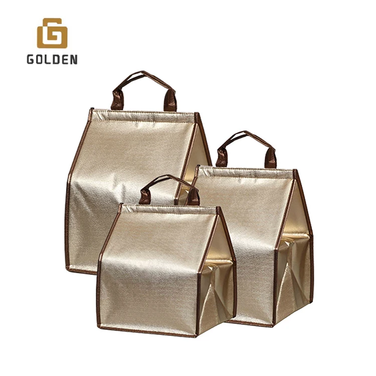 Golden Comercial Portable Gloss Pvc Cylindrical Women Portable Gloss Large Capacity Cooler Bag Custom Logo Insulated For Shipp