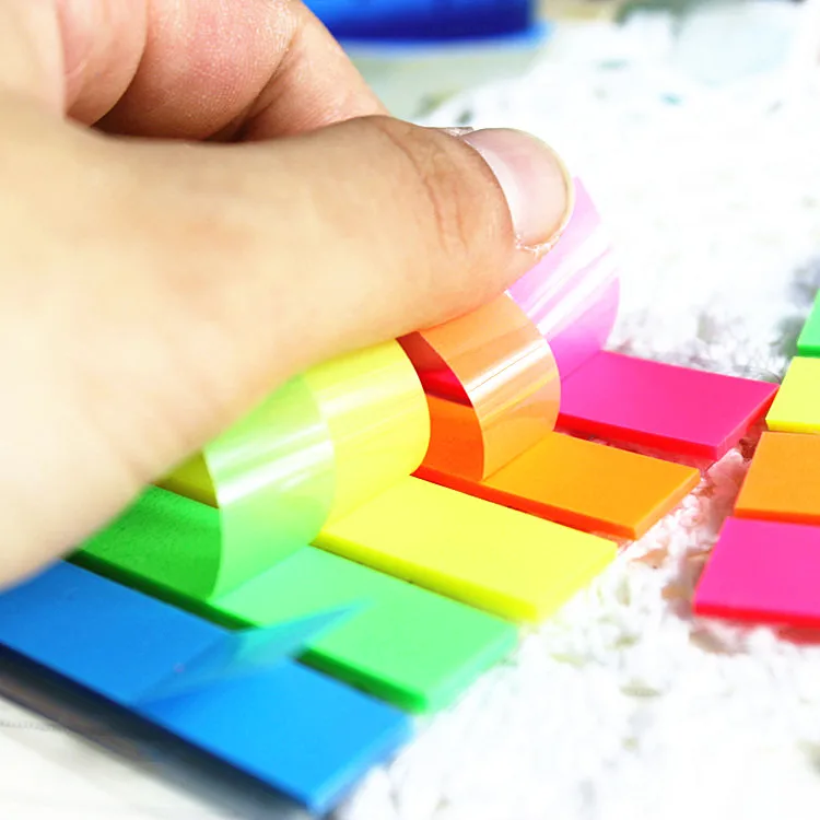 Page Markers Colored Index Tabs Flags Assorted Fluorescent Bright Color Book Markers Sticky Notes PET  Memo have