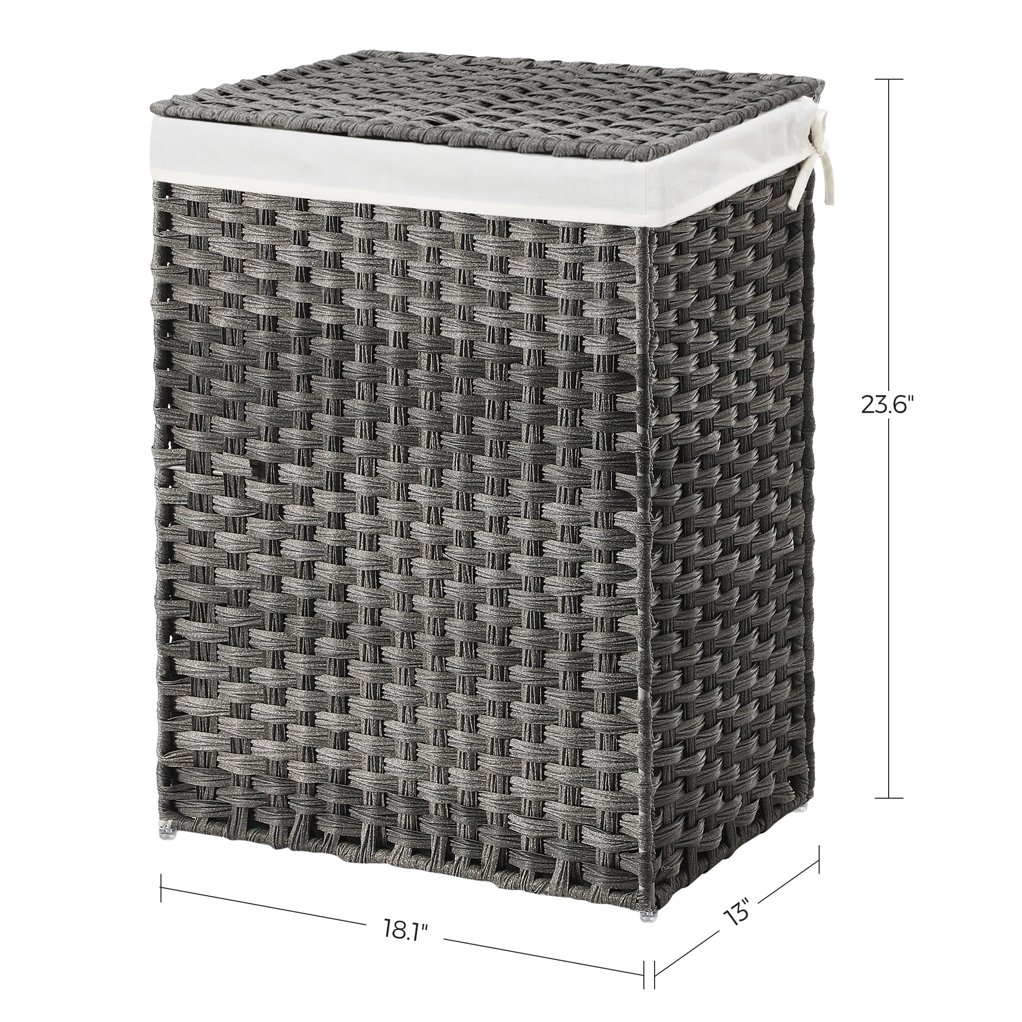 oem french unbreakable natural bathroom net small corner pp braided wicker trolley laundry storage basket with cover