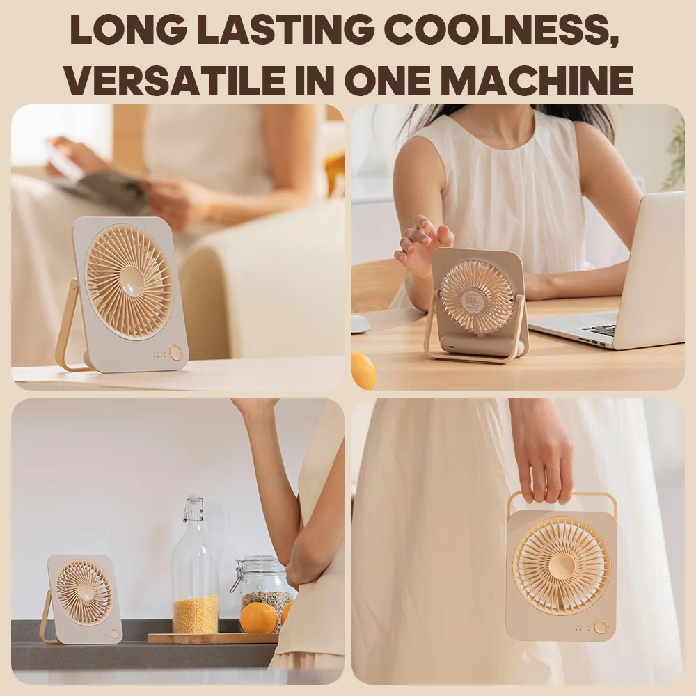 USB Charging 1200mAh Fans & Cooling Portable Desktop Air Cooler Mini Lightweight Rechargeable Fan