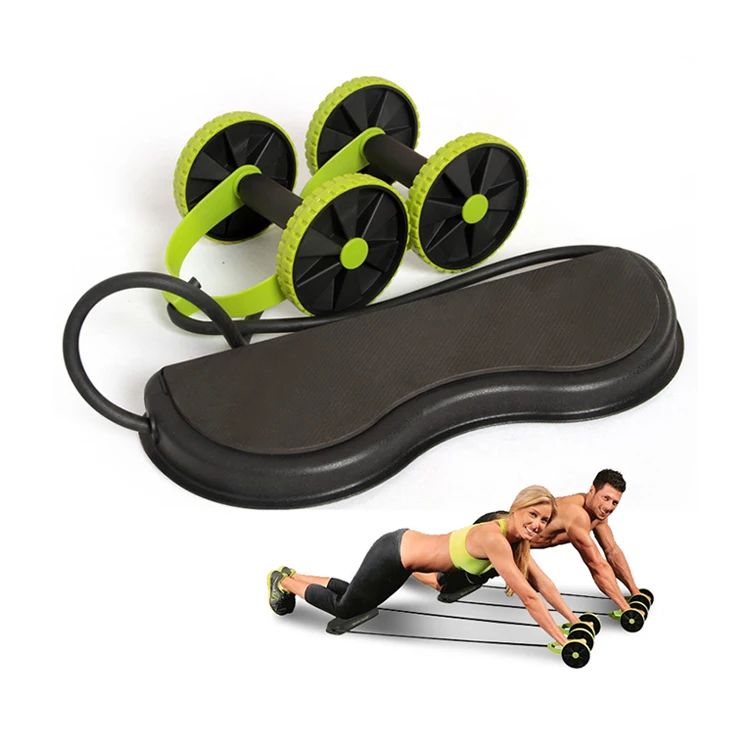 2 in 1 Multifunctional abdominal muscle wheel ab roller with resistance band