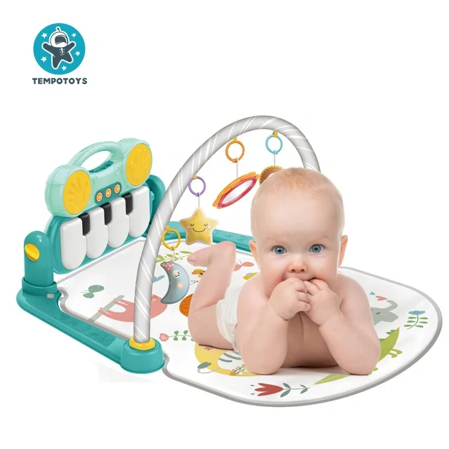 Tempo Toys Baby Play Mat Activity Gym Mat With Piano & Rattles Baby Toys Sleep Soothing Playmat Newborn Baby Play Mat