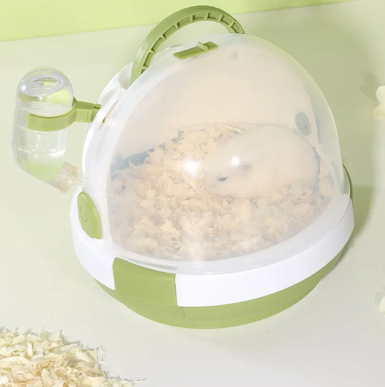 Small Pet Kennel Portable Lock Design With 60ml Water Bottle Comfortable Ventilation Outdoor Cage For Bear Hamster