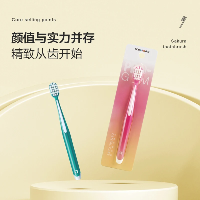 Hot selling wide head, soft and clean toothbrush with soft bristles