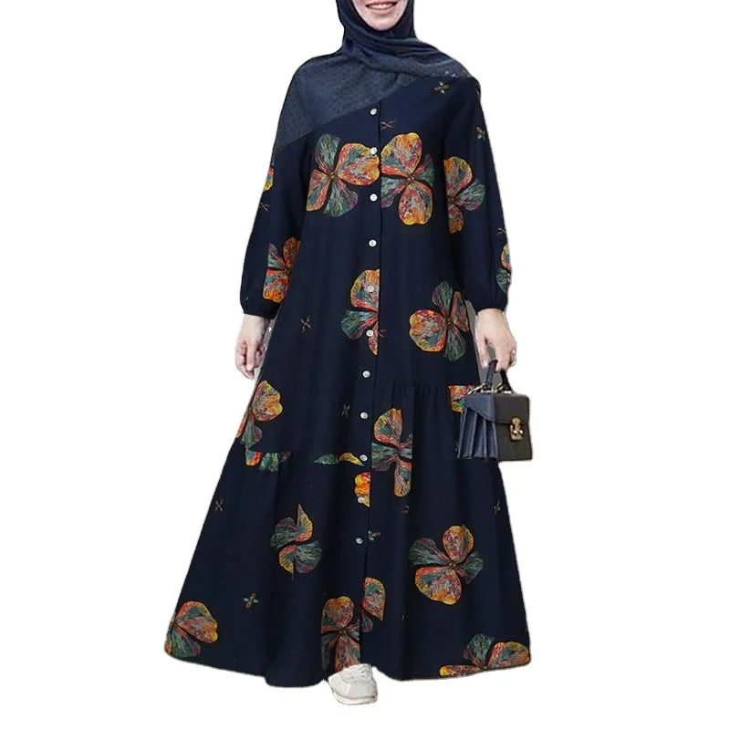 Islamic Arab Middle East Dress Eid Muslim Two-Piece Set Embroidered Conservative Wedding Dress Eid Al Adha Robe