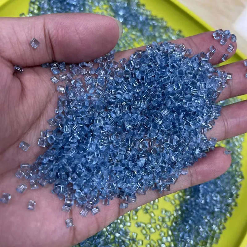 100% virgin pc Polycarbonate granules/pellets/resin Makrolon PC light transparent clear blue granules for water bottle