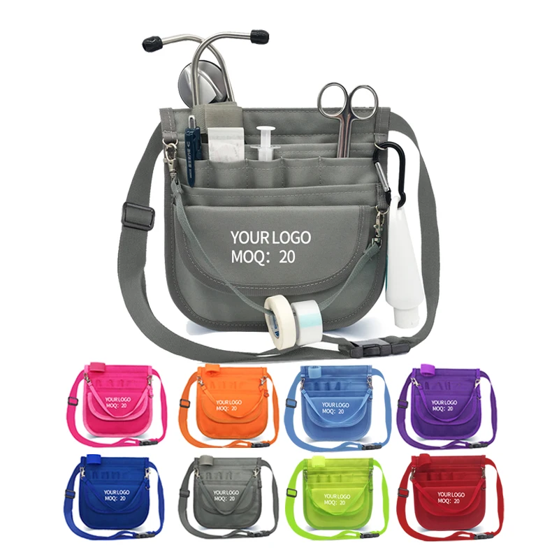 Low Moq Custom logo Nurse side Fanny bag Nursing Pocket Organizer Belt Pouch Waist Pack for work