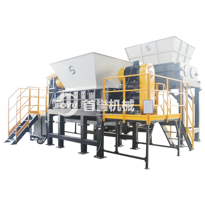 Waste metal bucket shredder