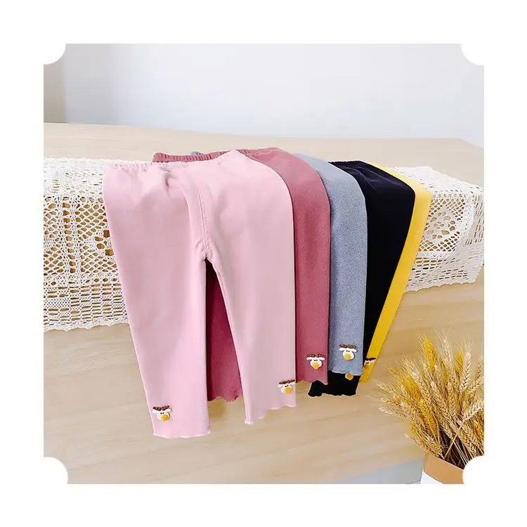 
New Cute Cartoon Decorations Kids Baby Cotton Autumn Pants Wholesale Breathable And Comfortable Custom Little Girl Leggings 