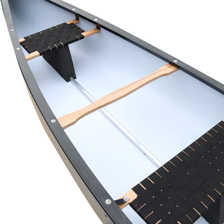 LLDPE Polyethylene Kayak Canoe with Paddles 2-3 person with wooden Fabric belts