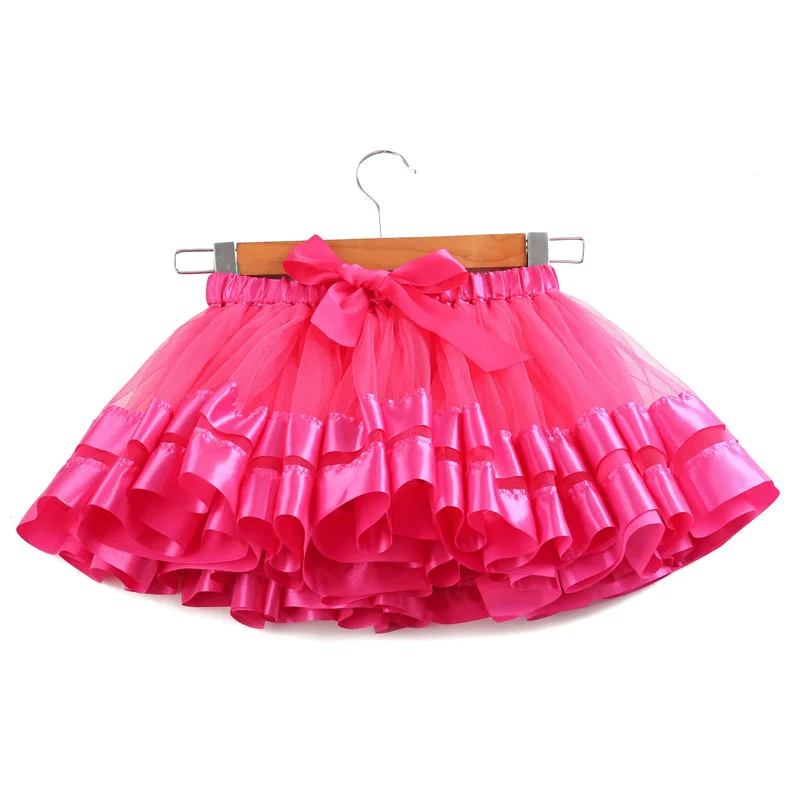 Wholesale Baby Girls TUTU Skirt Kids Layered Tulle Dancing Party Rainbow Tutu Toddler Stretch Ballet Dress Skirt
