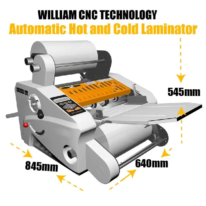 Automatic Feeding double sides Rotary Hot and Cold Laminator Roll Laminating machine for Printingshop LM-350D