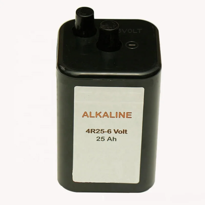 Small alkaline 4LR25 Primary lantern battery 4r25 6v dry battery for temporary traffic light
