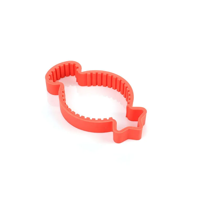 Can opener corkscrew red silicone material Resin Lid Jar Screw Tag Bottle Manual Non-slip Twist Tag Kitchen Gadget
