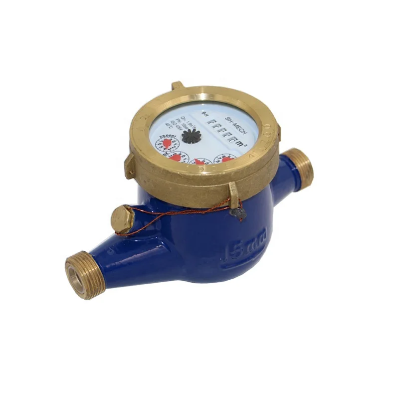 Multi Jet Dry Dial Water Meter CLASS B Brass Water Meter 1/2 r160
