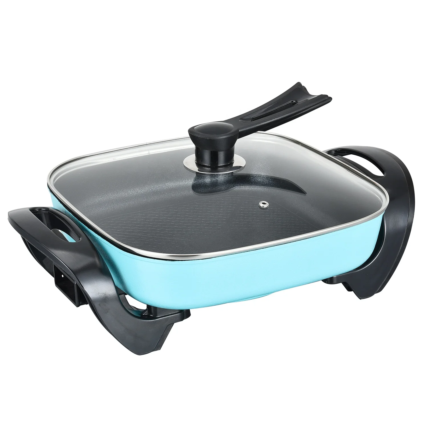 Non-smoking electric frying pan non-stick fast cook pan suitable for Pizza Steak and breakfast in Household hot pot