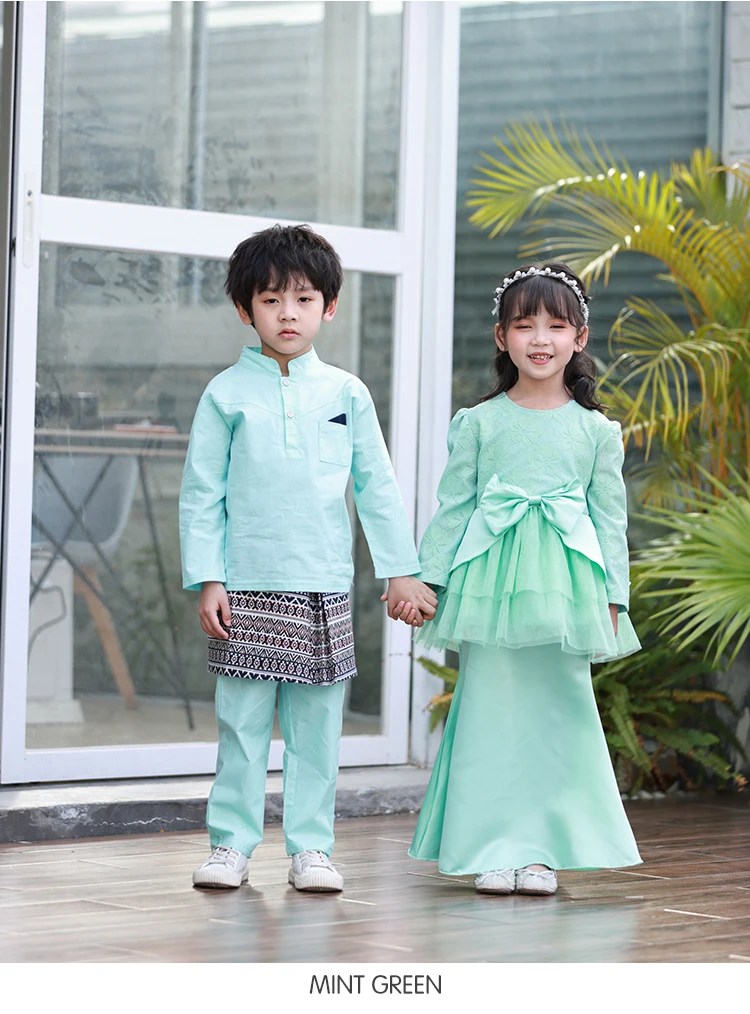 New product in China Princess Party Beautiful Muslim baju kurung malaysia For Girl