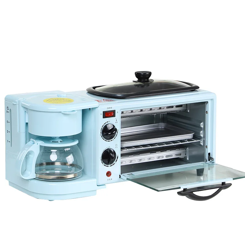 Высококачественная многофункциональная антипригарная кофемашина ZOGIFTS 3 в 1, тостер для завтрака