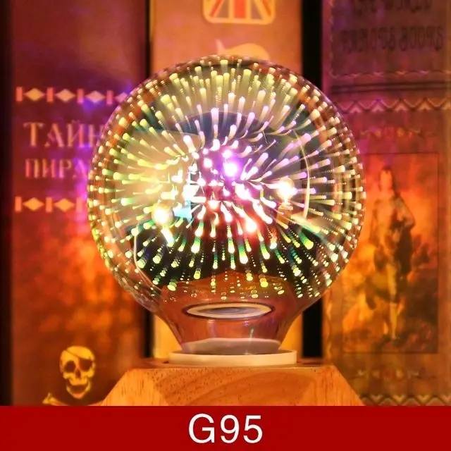 New products G80 G95  Globe 3D colorful led bulb for Christmas decoration Firework light bulb LED Cosmos 4W E27non Dimmable