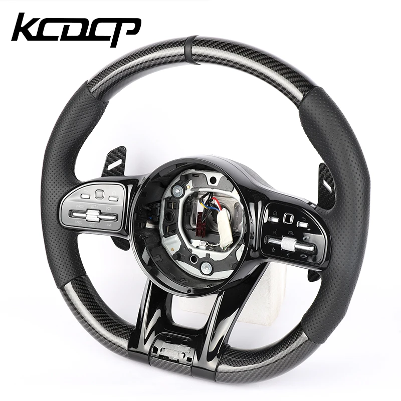 Fit For Benz A E S C G C lass W205 W204 W212 W211 W213 W222 Old Model Upgrade New Model LED Carbon Fiber Steering Wheel