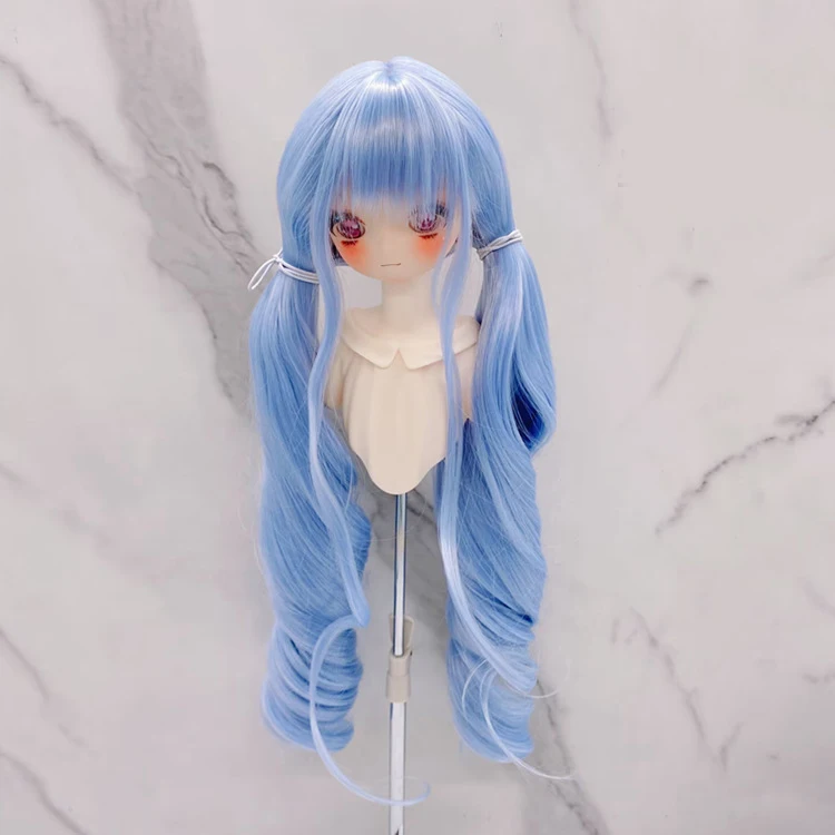 22-23cm Head Doll Wigs Fit for SD Smart Dolls accessories Pigtails Braid  Soft Fiber Tress BJD Doll Hair