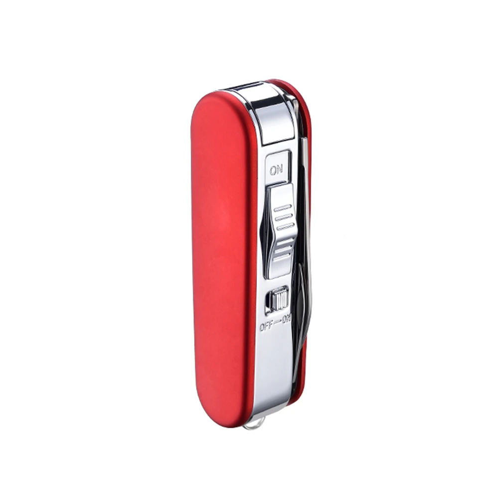 Multi-function USB Rechargeable Double Arc Lighter with Knife Opener Screwdriver Outdoor Metal Lighter