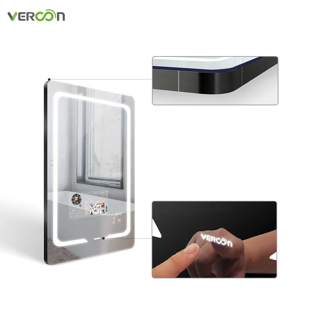 Vercon Mini Beauty Make up Table Vanity Small Smart Mirror Magic with LED Lights