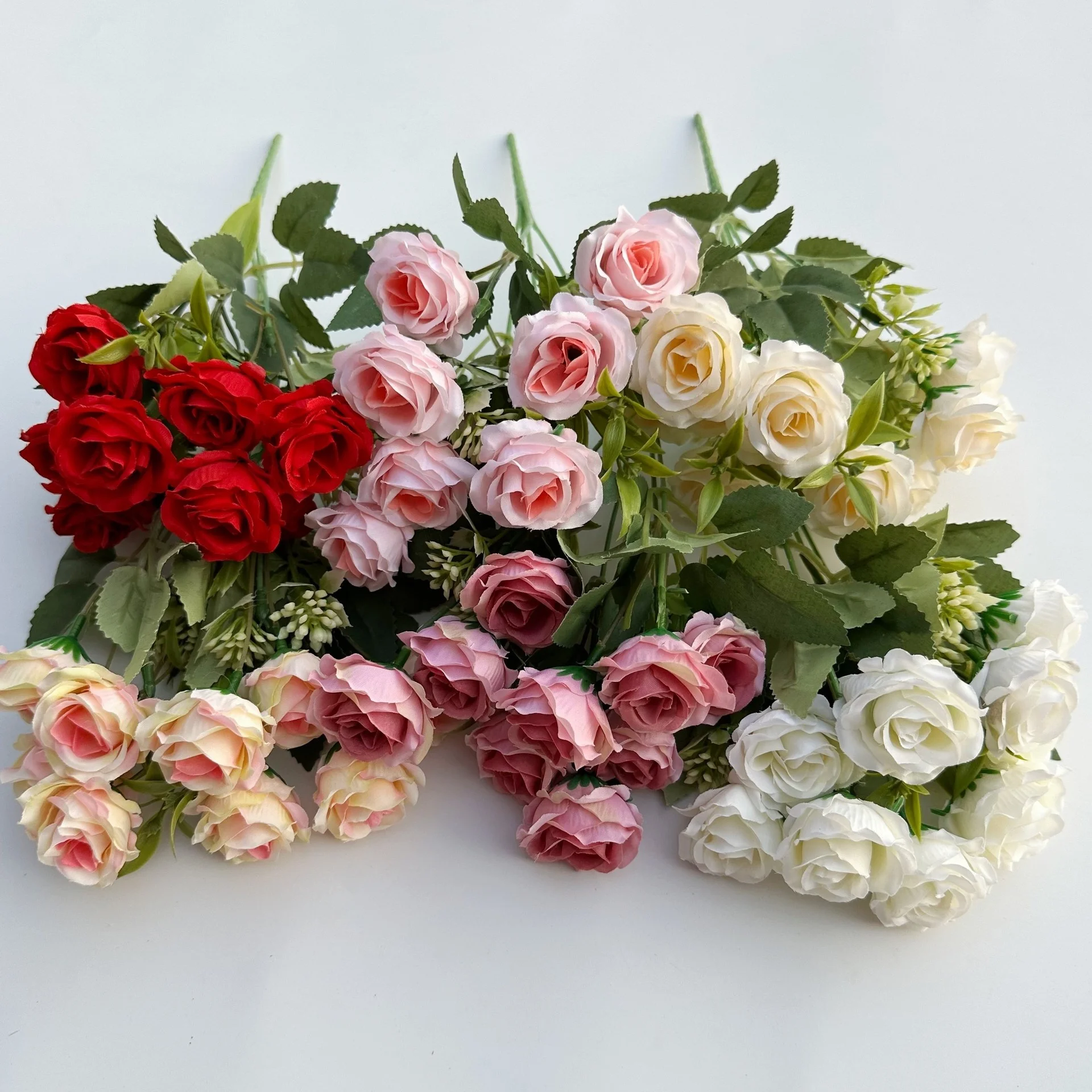 Real Touch Artificial Flowers small bouquet Austin Rose Latex Flower for Living Room Decoration Hot Sale