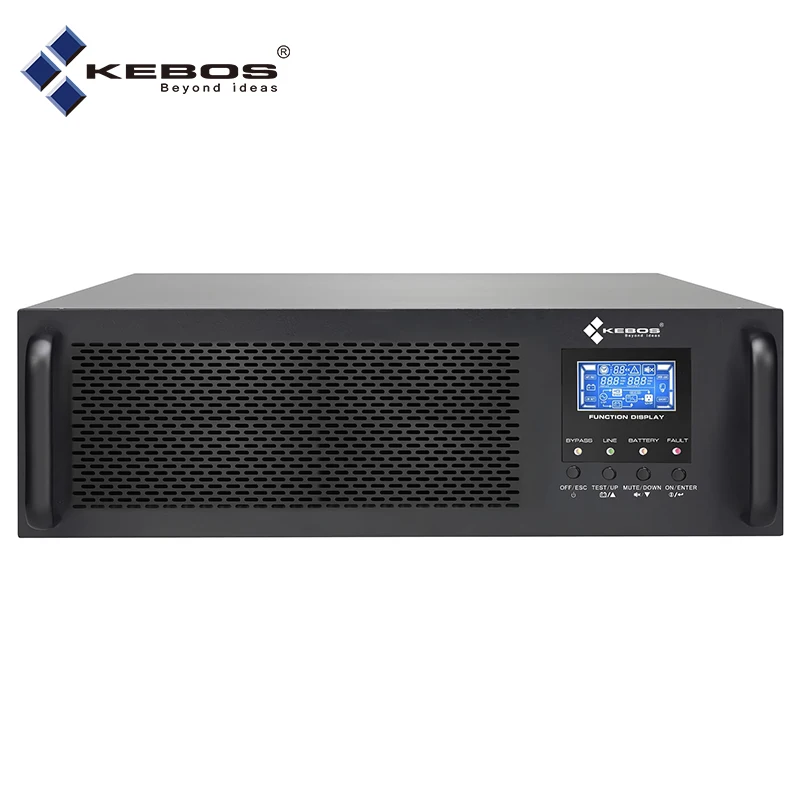 Kebos KR11 Pro- 6K ЖК-дисплей бесперебойный источник питания 6000 ВА Вт Двойное преобразование однофазный с монтировкой